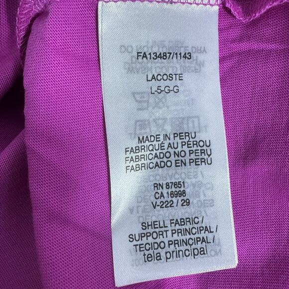 Lacoste Mens Large Pink Tee Shirts MSRP $70 - Picture 6 of 9